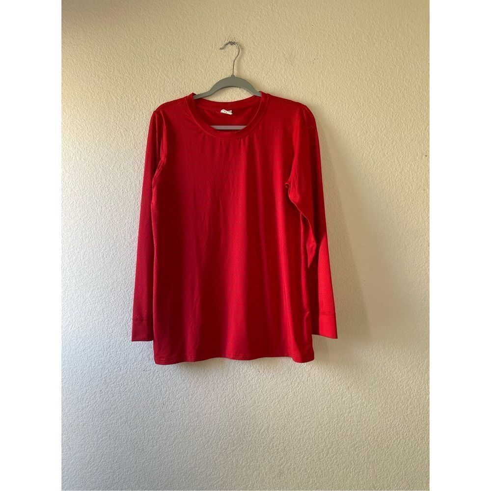 Zyia Active‎ womens xl Red Chill Long T long sleeve breathable quick dry